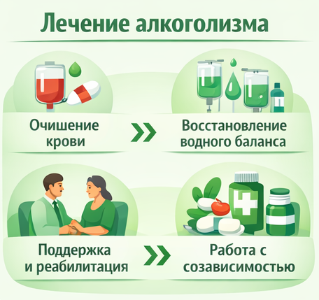 лечение алкоголизма в Иланском этапы